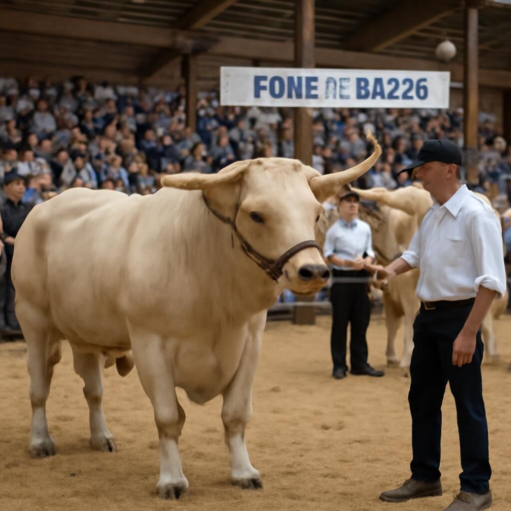 Concours de race Bazadaise lors d'un salon agricole du Sud-Ouest