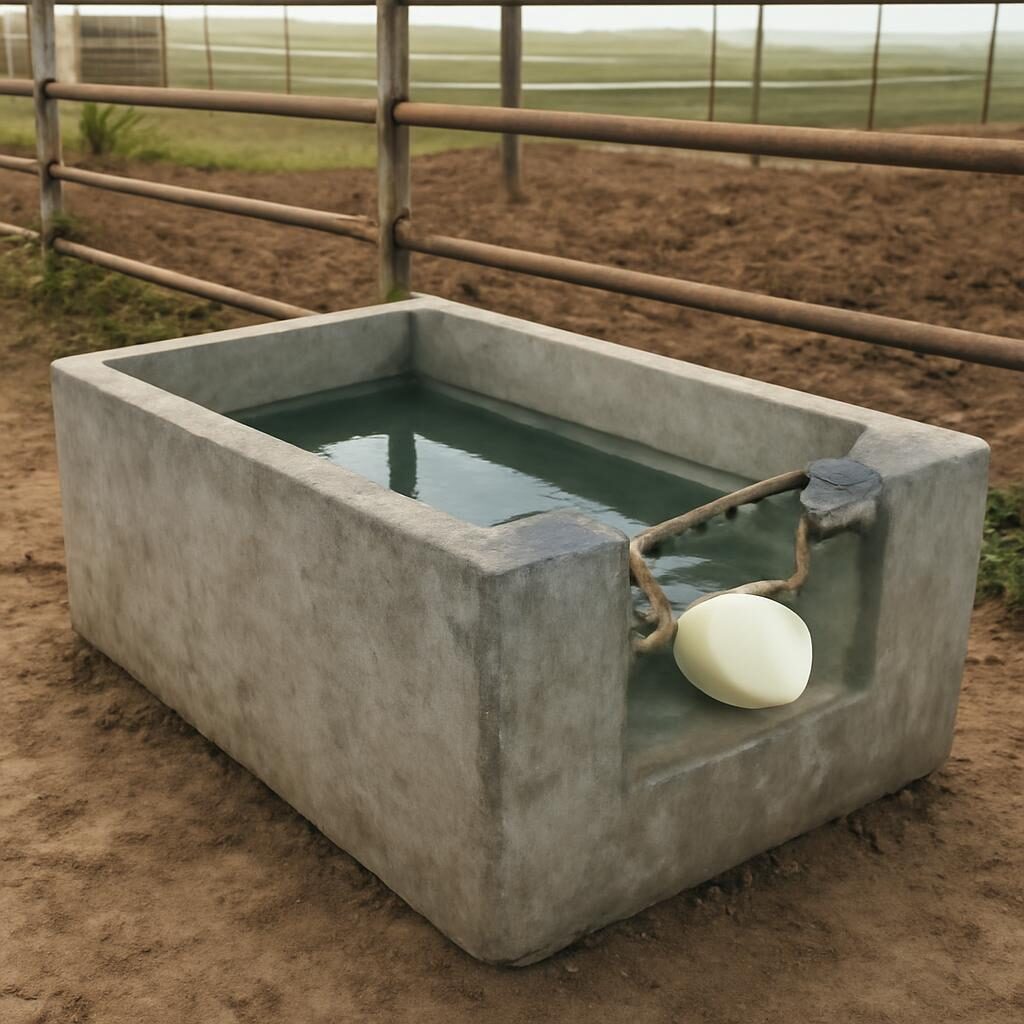 Abreuvoir béton mécanisme flotteur entretien