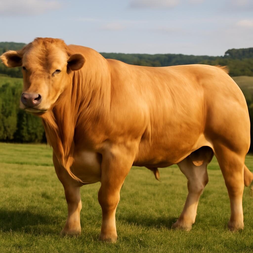 Race Blonde d Aquitaine pâturage musclée bovin viande