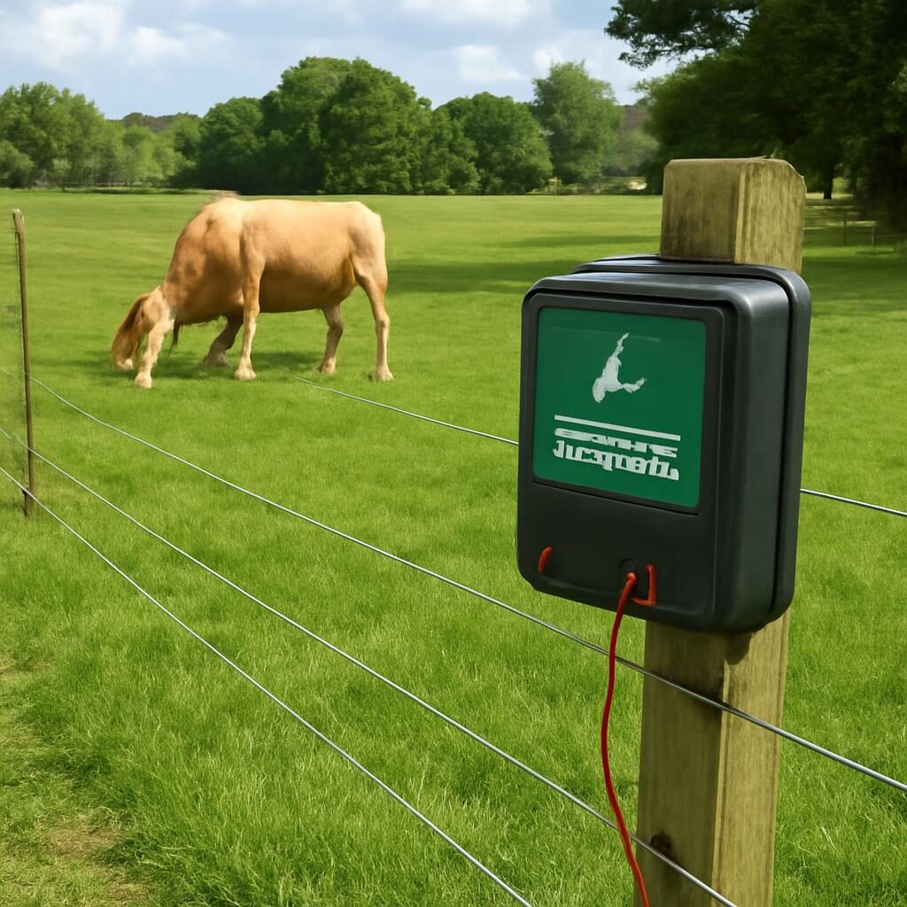 Clôture électrique installée autour d'un pâturage français