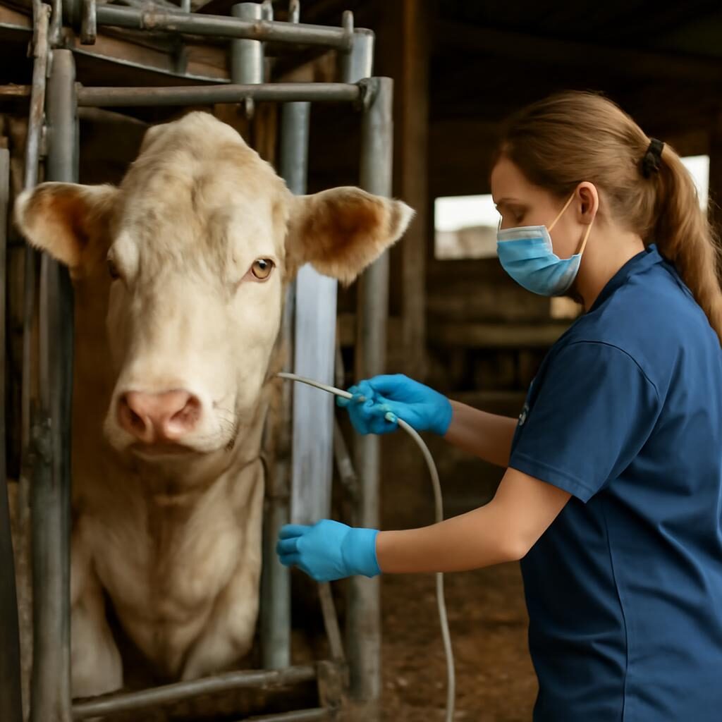 Transfert embryonnaire bovin : intervention vétérinaire en élevage