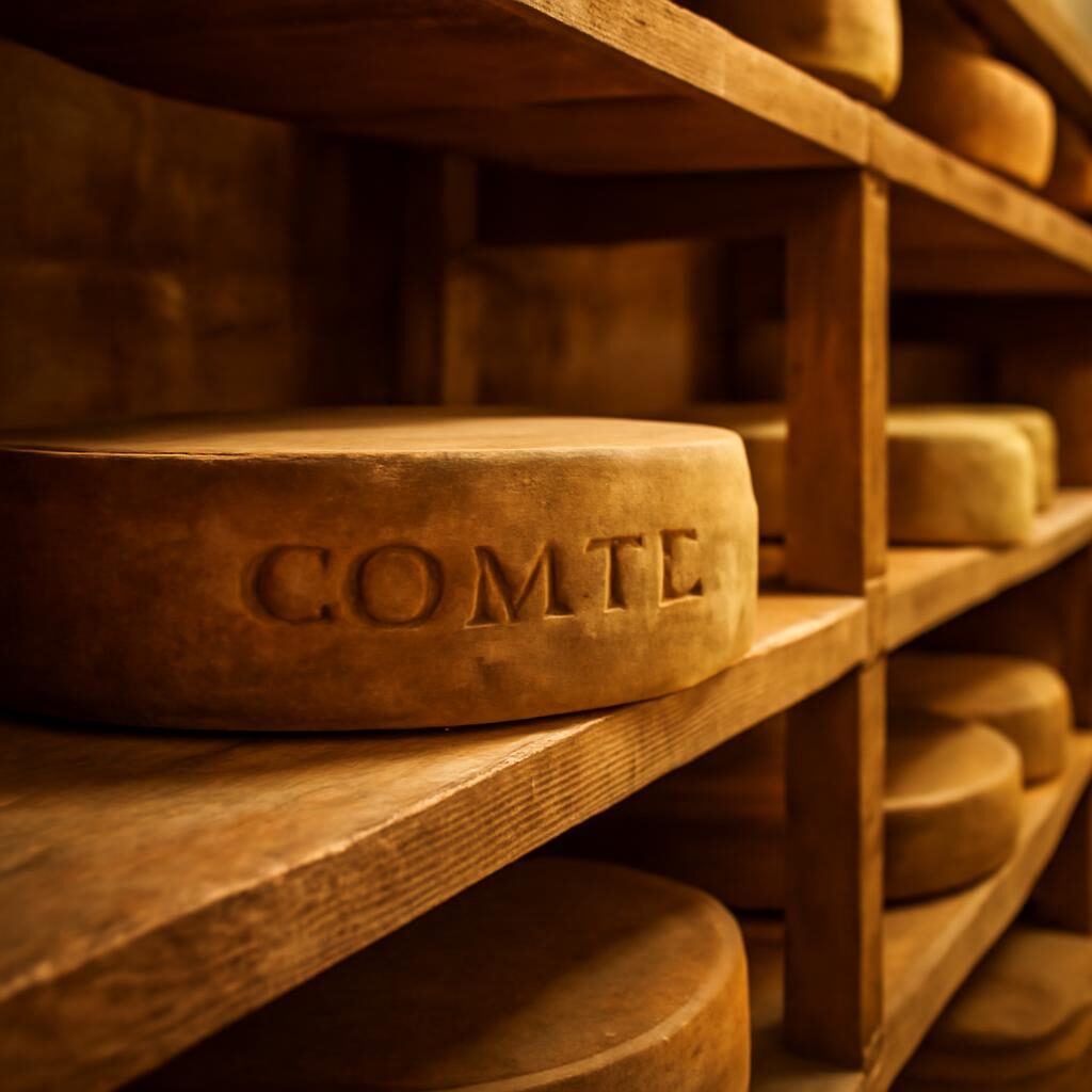 Meules de Comte AOP affinees lait Montbeliarde