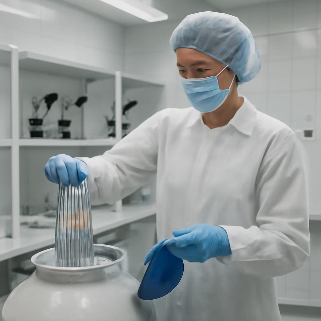 Semence sexee bovine en laboratoire de biotechnologie